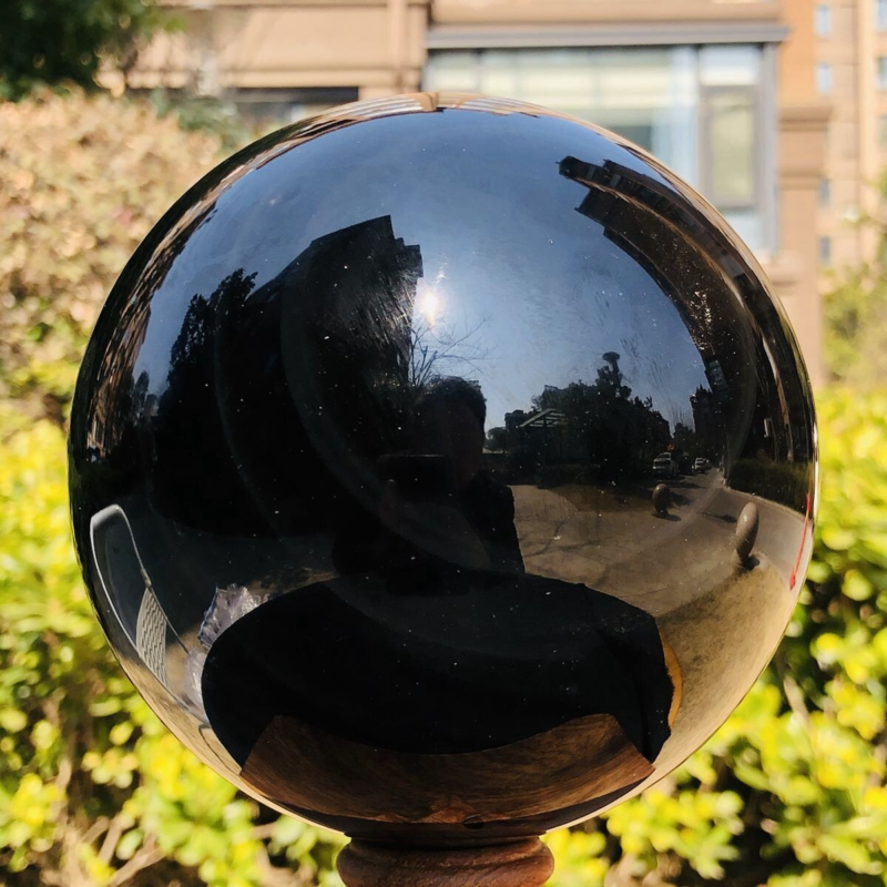 4.37LB Natural Beautiful Silver obsidian ball Quartz Crystal Sphere Healing 349