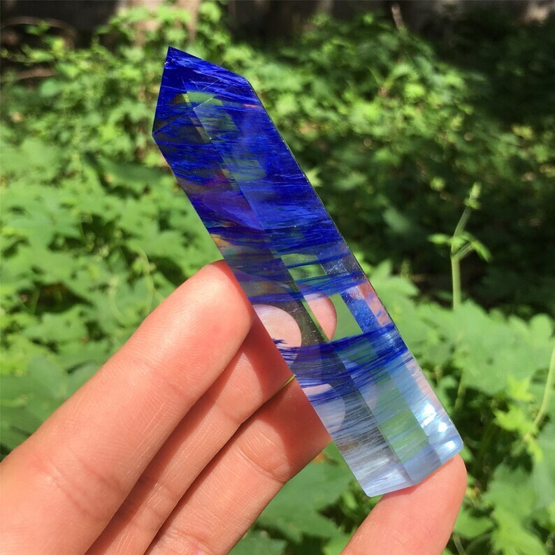 1kg Melting Stone Obelisk Quartz Crystal Wand Point Mineral Specimen Reiki Heal