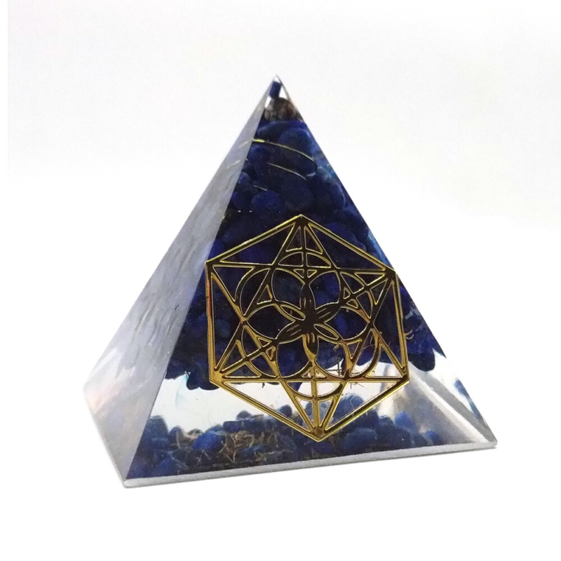 Crystal Orgone Pyramid Chakra Meditation Energy Generator Orgonite Healing Reiki