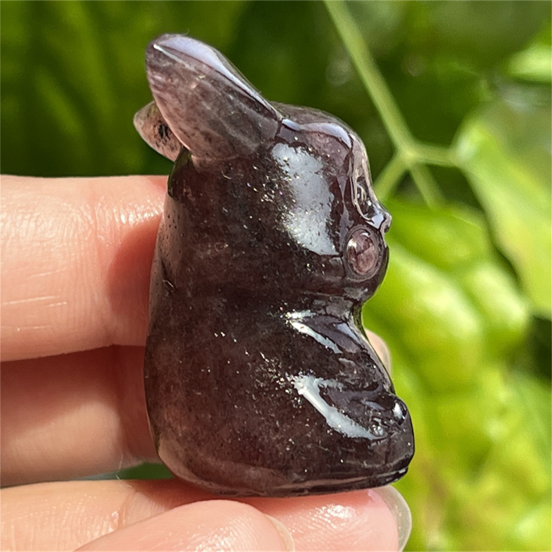 1.5" Natural quartz carved Pikachu skull Quartz crystal skull reiki healing