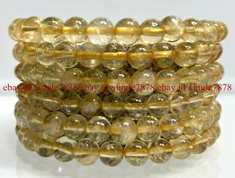 Wholesale Lots 6 Pcs 7.5" Natural Crystal Healing Gemstone Stretch Bracelet