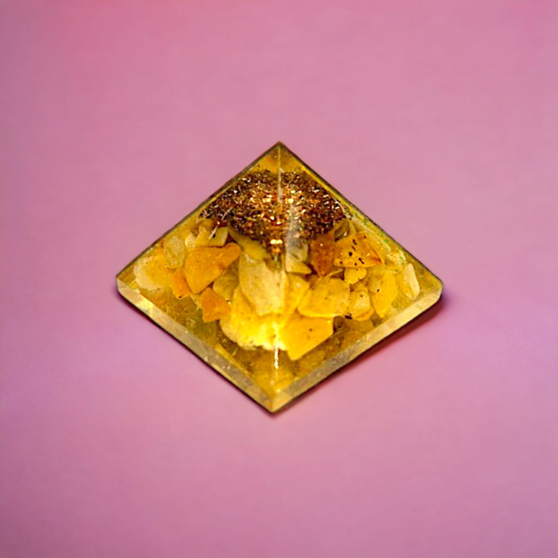 Yellow Aventurine Crystal Pyramid Orong 20-25 MM Mini Healing Crystal Reiki 1pc