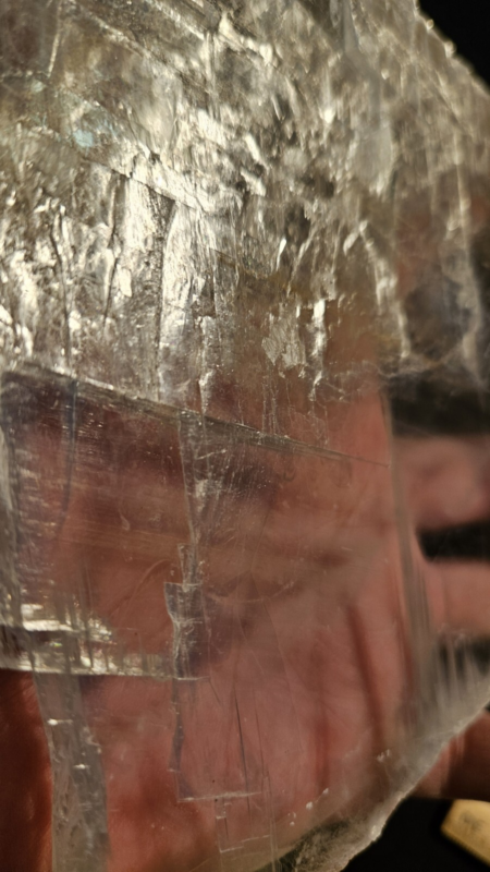 609g Natural Selenite Crystal Slab, Raw Phantom Slice, Gypsum Plate, Chakra