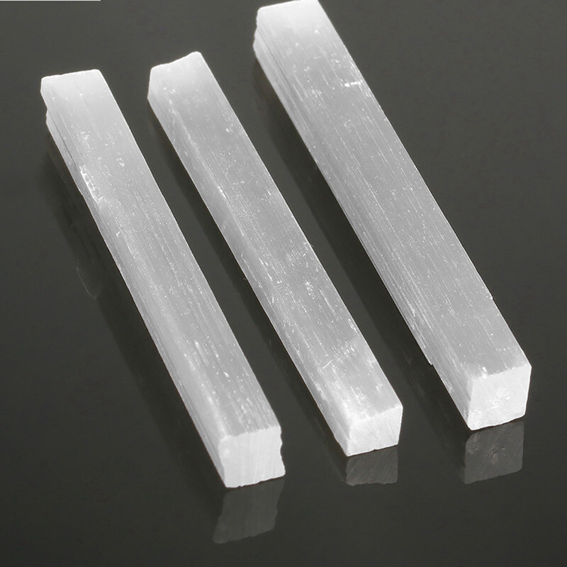 10Pcs Natural Quartz Selenite Stick Wand White Gypsum Crystal Point Stone Blades