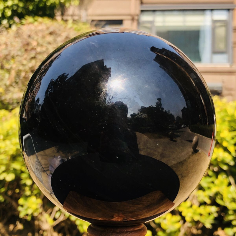 4.55LB Natural Beautiful Silver obsidian ball Quartz Crystal Sphere Healing 354