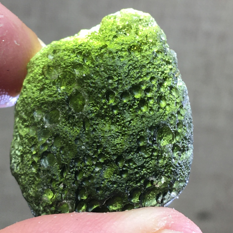 50.2Ct MOLDAVITE From Czech Republic From Meteorite Impact With Chips
