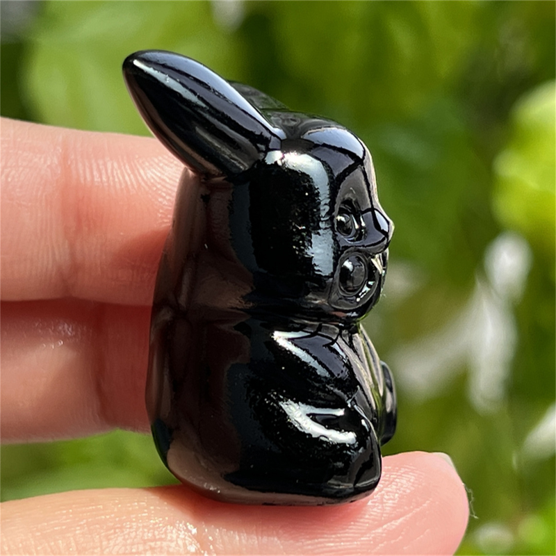 1.5" Natural quartz carved Pikachu skull Quartz crystal skull reiki healing