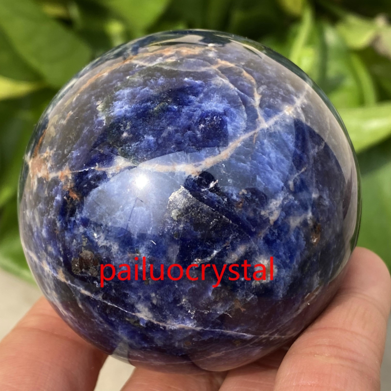 1pc 220g+ Natural sodalite Ball Quartz Crystal Sphere Gem Reiki Healing 55mm+