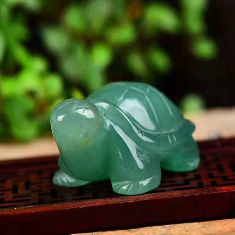 Natural Quartz Crystal Longevity Chakra Healing Stone Carved Turtle Animal Reiki