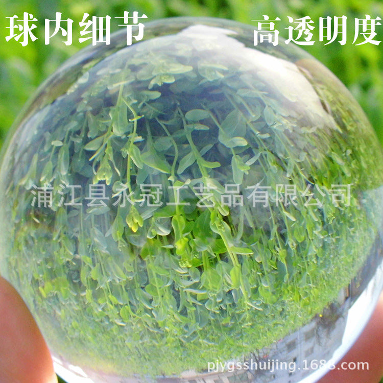 Transparent Crystal Ball Gathering Wealth, Happiness and AuspiciousK9Glass Photography Opening Gift Study Desk Decorations
