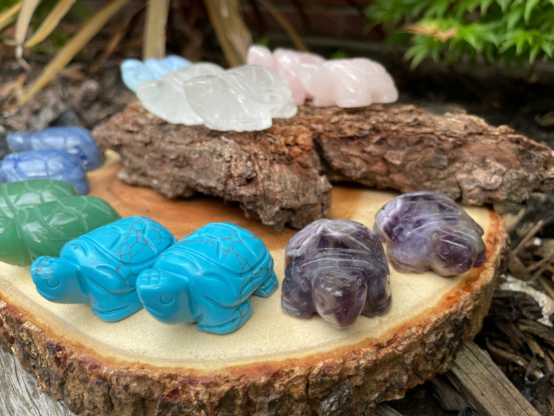 Tortoise Hand Carved Gemstone Figurine | Crystal Turtle | Crystal Healing Animal