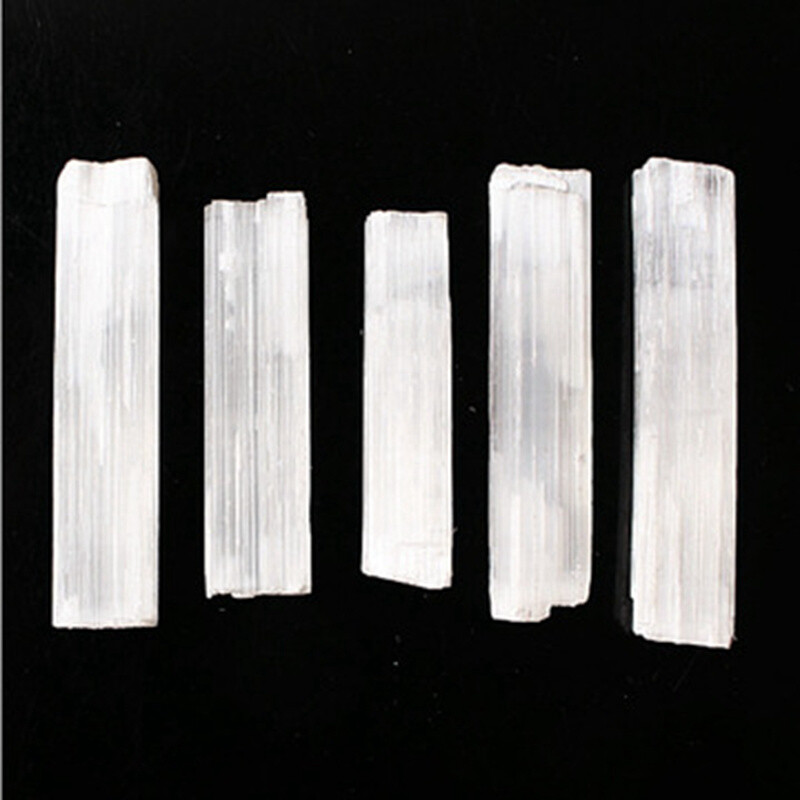 50-70mm Natural Quartz Crystal Selenite Stick Wand White Gypsum Blades Healing