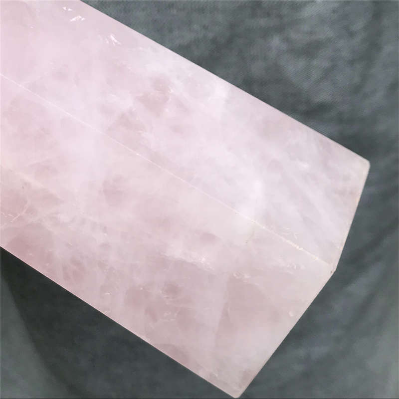 950g Natural Rose Quartz Obelisk Quartz Crystal Point Wand Healing Gem