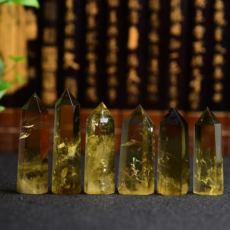 Natural Crystal Point Wand Tower Column Chakra Obelisk Quartz Healing Stone Rock