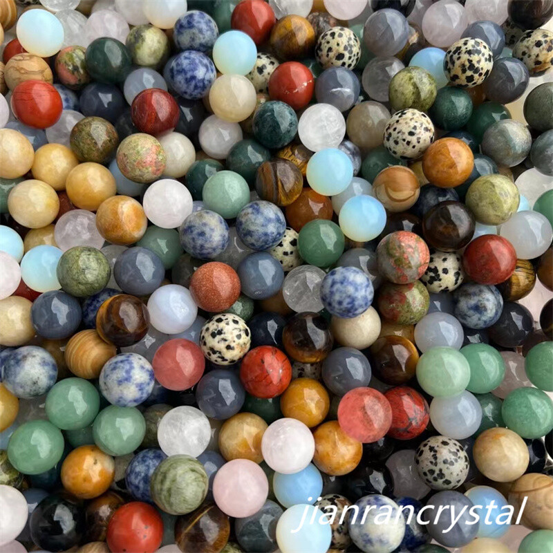 10pcs Mix Natural Quartz Mini Ball Quartz Crystal sphere Healing reiki Gem