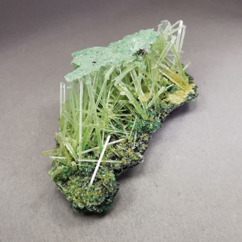 13.5 g RARE Gypsum var. Selenite w. Atacamite / Poland / Rough Crystal Specimen