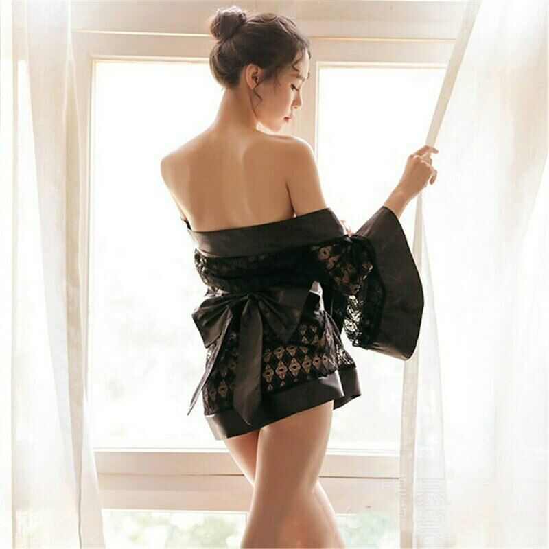 Japanese Kimono Cardigan Mujer Women Haori Sleepwear Yukata Satin Short BathRobe
