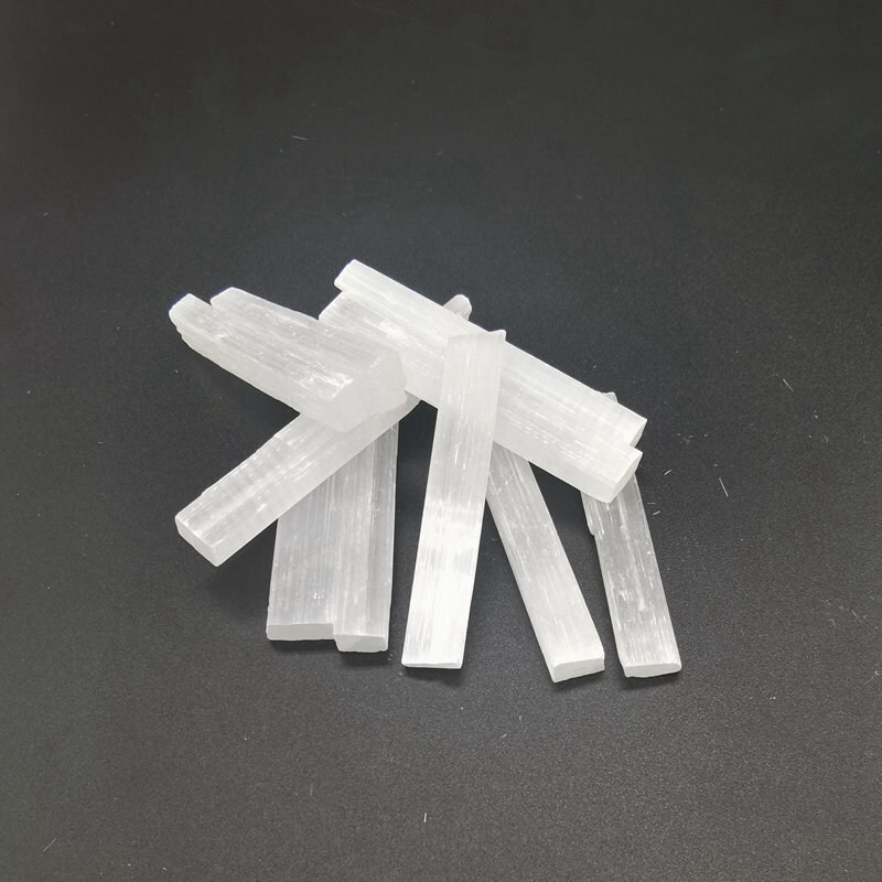 50-70mm Natural Quartz Crystal Selenite Stick Wand White Gypsum Blades Healing