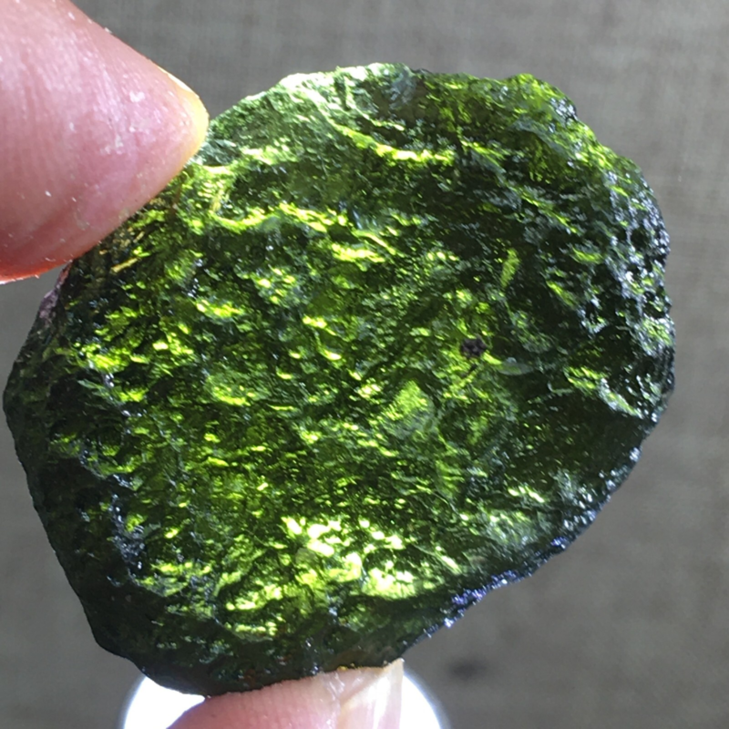 78.4Ct MOLDAVITE From Czech Republic From Meteorite Impact With Chips