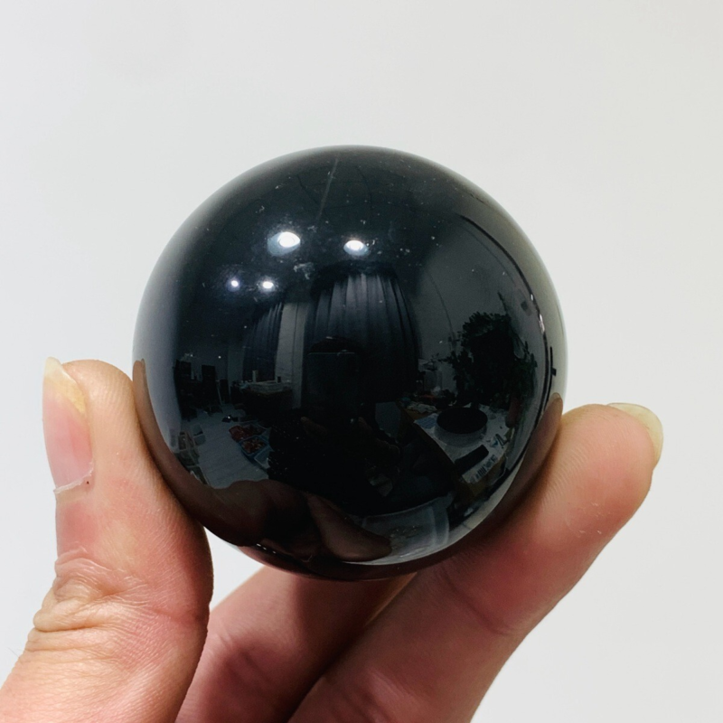 152g Natural Obsidian Quartz Ball Crystal Sphere Meditation Energy Healing