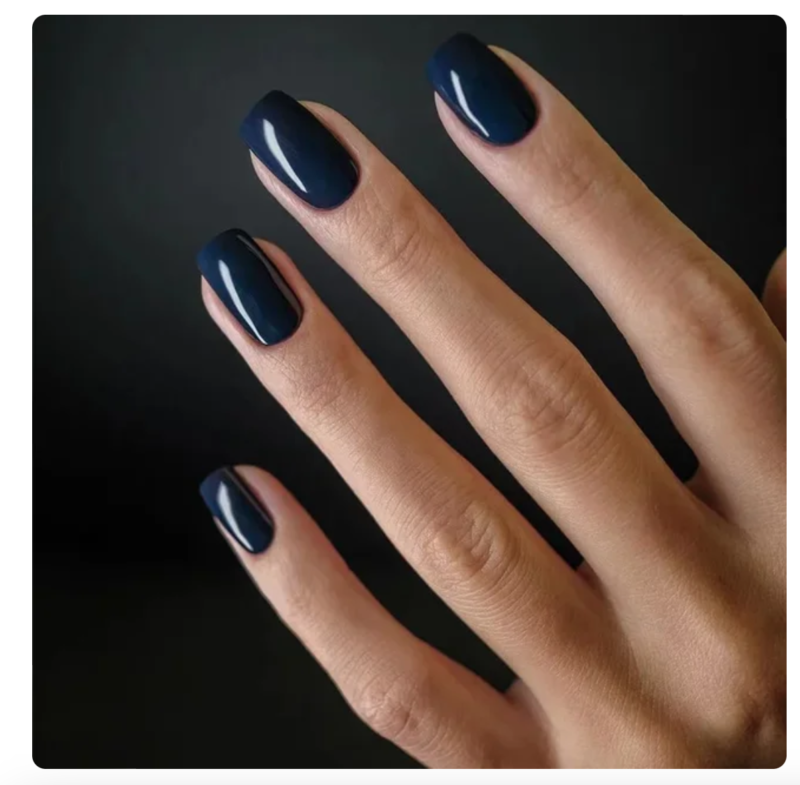 24 Press On False Nails Sticky Tabs Reusable Mid Length Square Tips FULL COLOUR