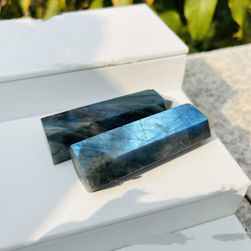 Natural Crystal Point Wand Tower Column Chakra Obelisk Quartz Healing Stone Rock