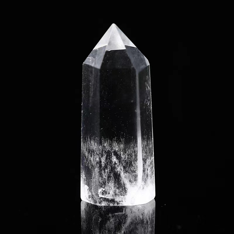 Natural Crystal Point Wand Tower Column Chakra Obelisk Quartz Healing Stone Rock