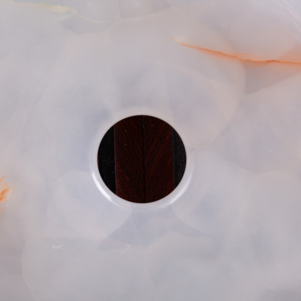 Beautiful polished Aragonite Donut-Shaped Aragonite Disc: Cyclic Harmony - Height: 180 mm - Width: 180 mm- 800 g