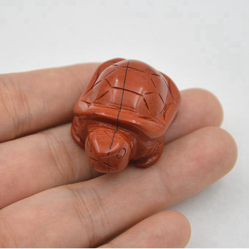 Natural Quartz Crystal Carved Longevity Tortoise Healing Gemstone Animal Turtle