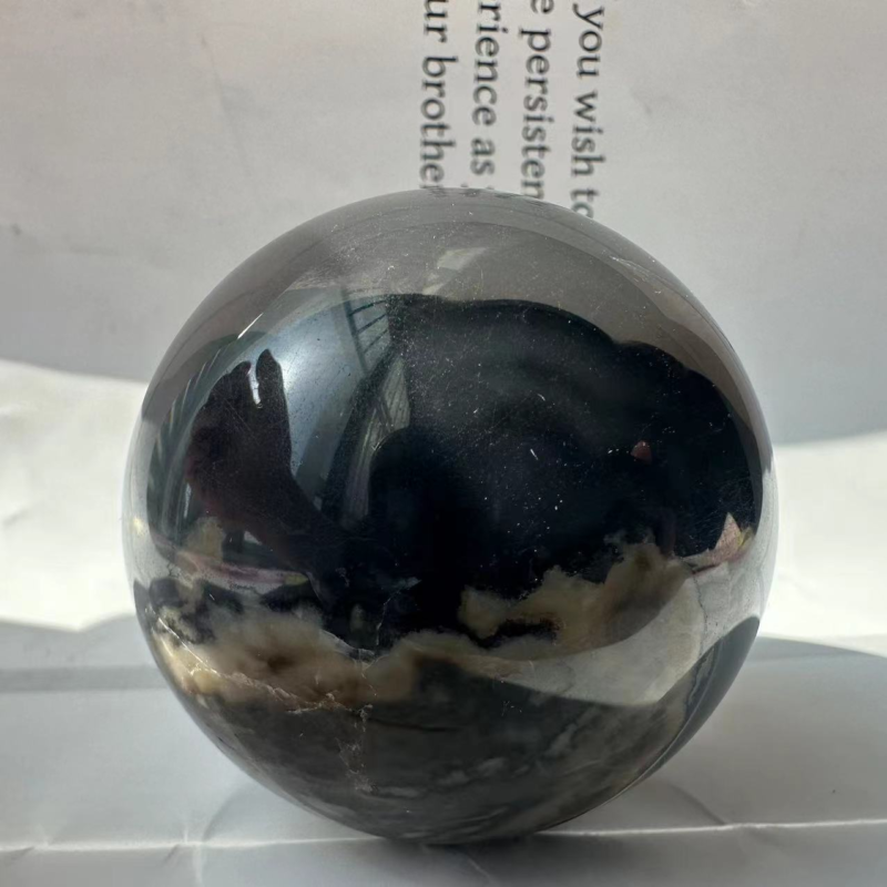 1pc 180+Natural Volcanic agate Ball quartz crystal sphere Reiki Healing 50mm+