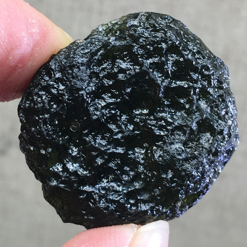 74.1Ct MOLDAVITE From Czech Republic From Meteorite Impact With Chips