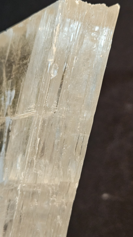 482g Natural Selenite Crystal Slab, Raw Phantom Slice, Gypsum Plate, Chakra