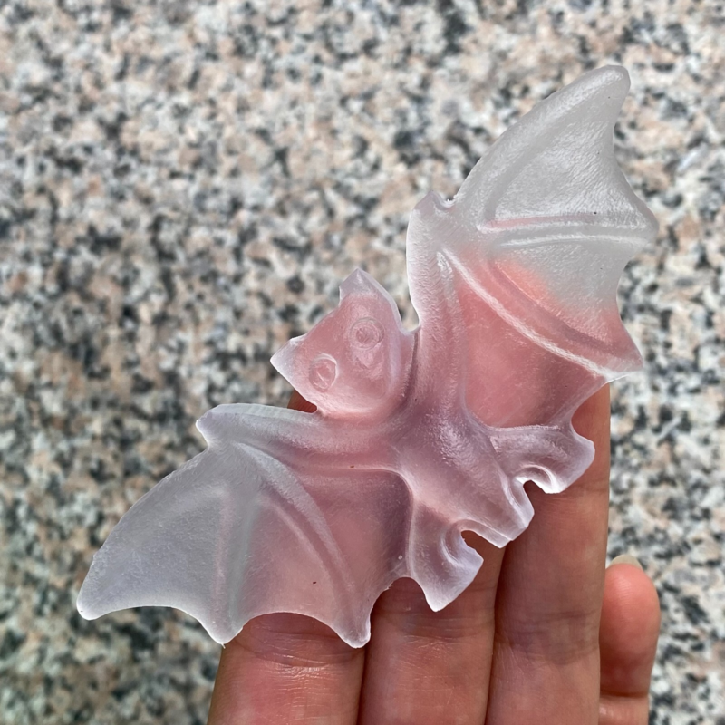 TOP 2.5”+ Natural Gypsum Selenite quartz bat hand carved crystal healing 1PC