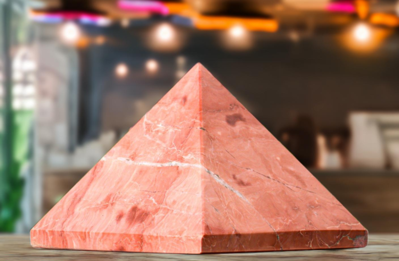 Pink Bustamite Pyramid - 19CM Healing Crystal for Chakra & Aura Balancing Spirit
