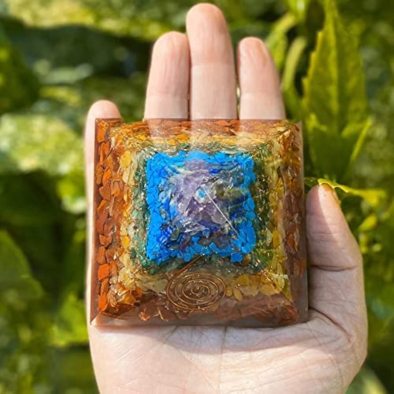 3 in 1 Orgone Pyramid for E-Energy Protection & Healing- Meditation Orgonite Pyr