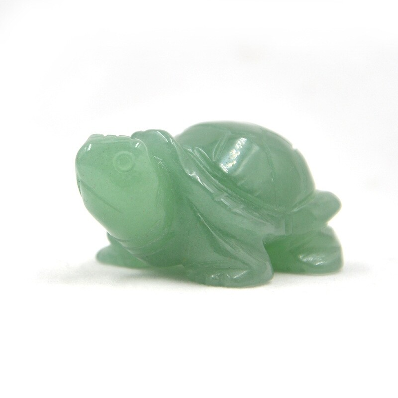 Natural Quartz Crystal Carved Longevity Tortoise Healing Gemstone Animal Turtle
