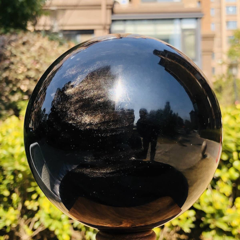 3.71LB Natural Beautiful Silver obsidian ball Quartz Crystal Sphere Healing 345