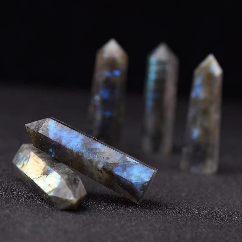 Natural Crystal Point Wand Tower Column Chakra Obelisk Quartz Healing Stone Rock