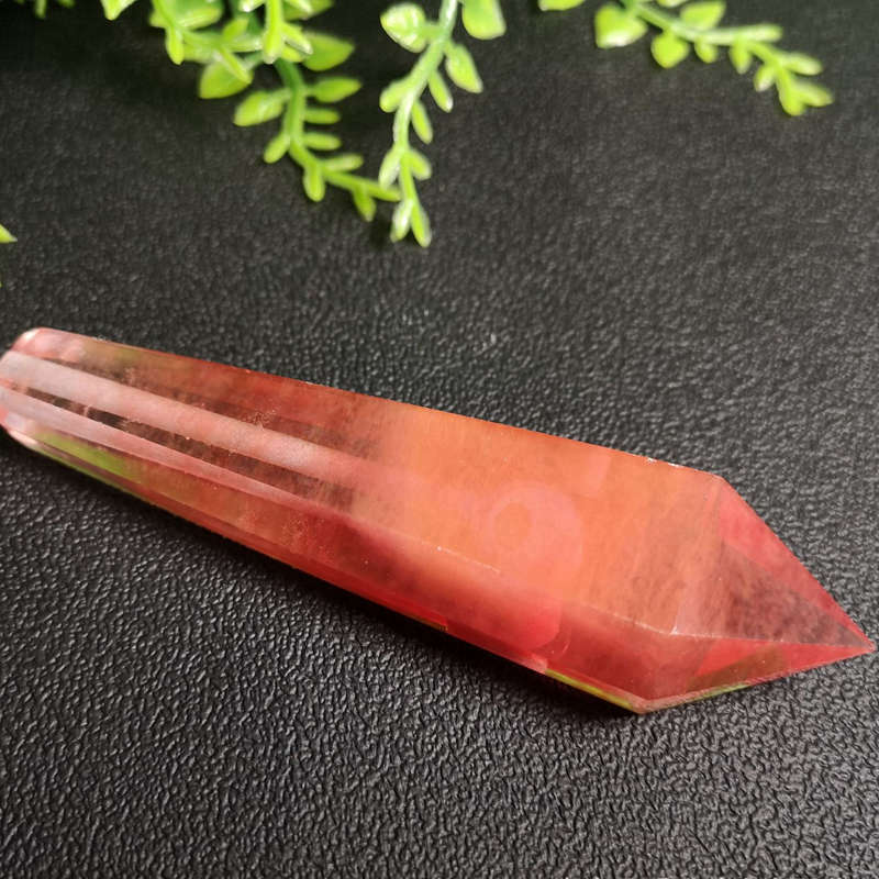 Natural Red Melting Stone Smoking Pipes Quartz Crystal Point Wand Reiki Obelisk