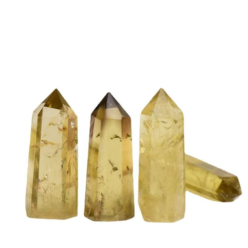 Natural Crystal Point Wand Tower Column Chakra Obelisk Quartz Healing Stone Rock