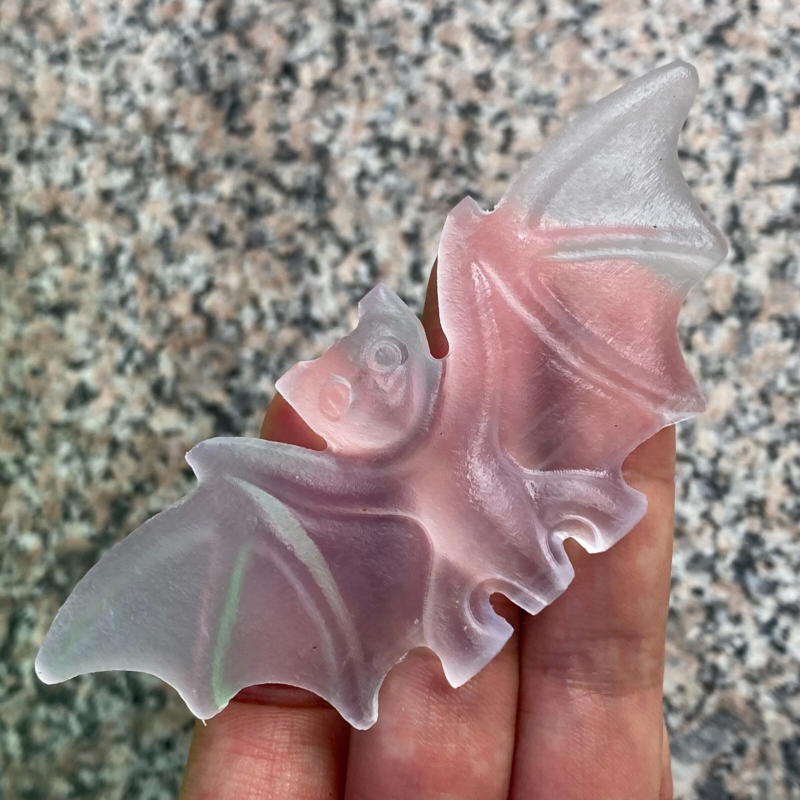 TOP 2.5”+ Natural Gypsum Selenite quartz bat hand carved crystal healing 1PC