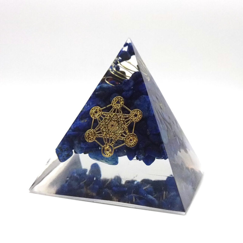 Crystal Orgone Pyramid Chakra Meditation Energy Generator Orgonite Healing Reiki
