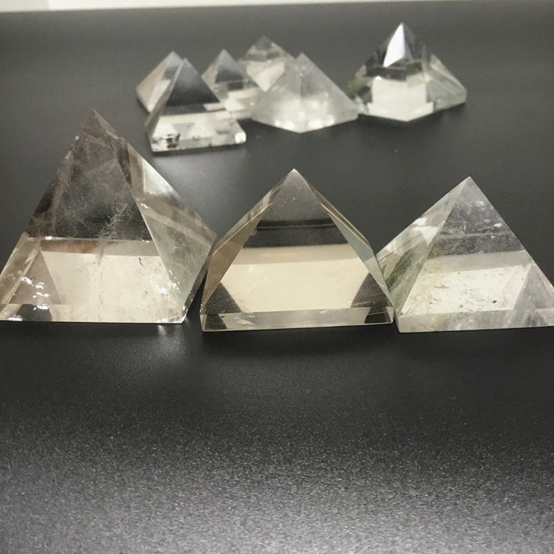 Natural Clear Quartz Crystal Orgone Energy Pyramid Healing Mineral Stone Tower