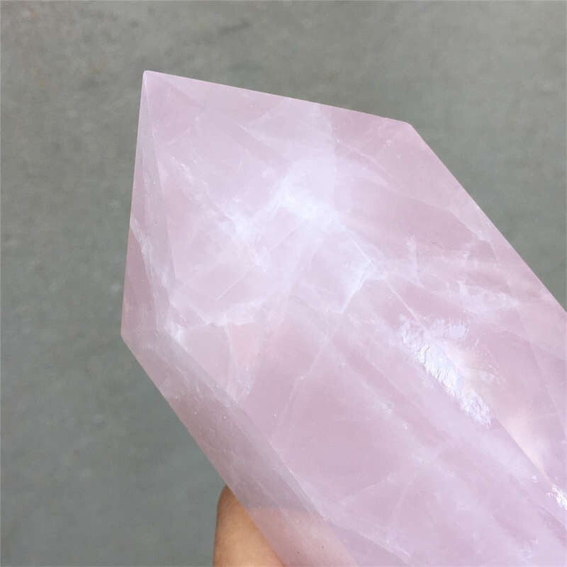1.07kg Natural Rose quartz obelisk quartz cystal wand point gem healing