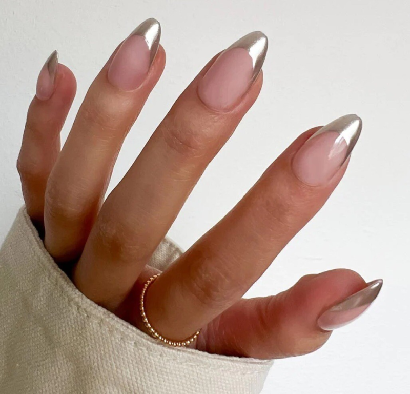 Glamnetic Reusable Press On Nails Short Almond - Mirror Mirror
