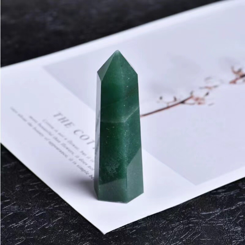 Natural Crystal Point Wand Tower Column Chakra Obelisk Quartz Healing Stone Rock