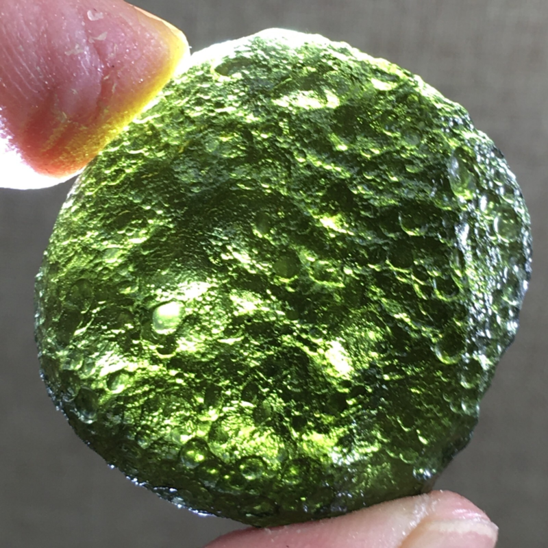 55.1Ct MOLDAVITE From Czech Republic From Meteorite Impact With Chips