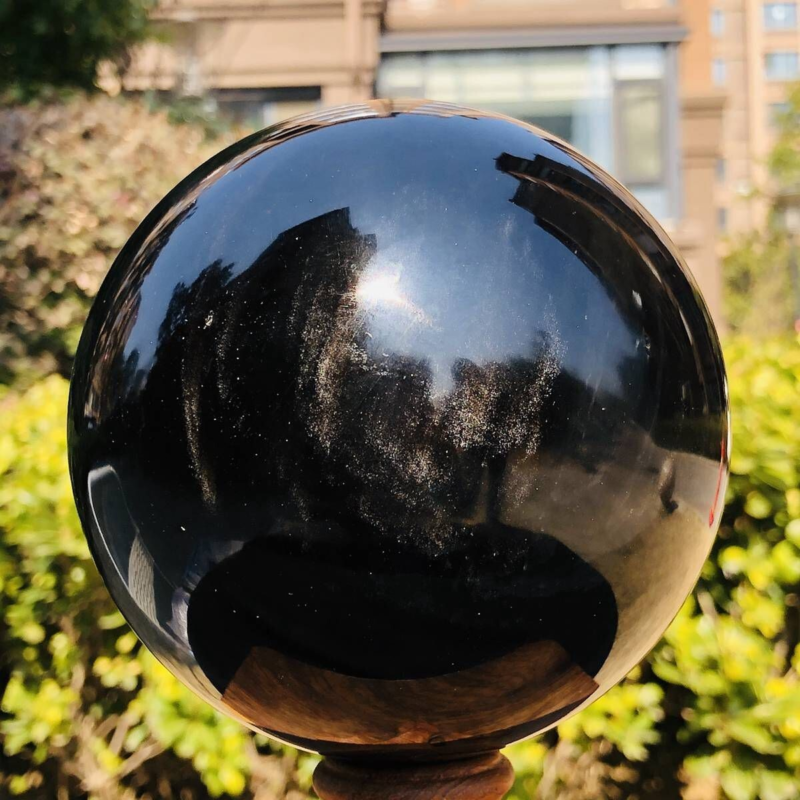 3.71LB Natural Beautiful Silver obsidian ball Quartz Crystal Sphere Healing 345