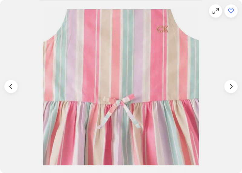 Calvin Klein Jeans - NEW Pink Striped KIDS Dress GIRLS, (PINK STRIPES, 6 ) NWT