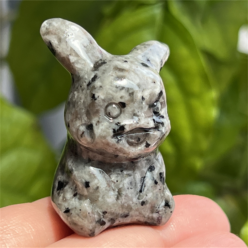 1.5" Natural quartz carved Pikachu skull Quartz crystal skull reiki healing